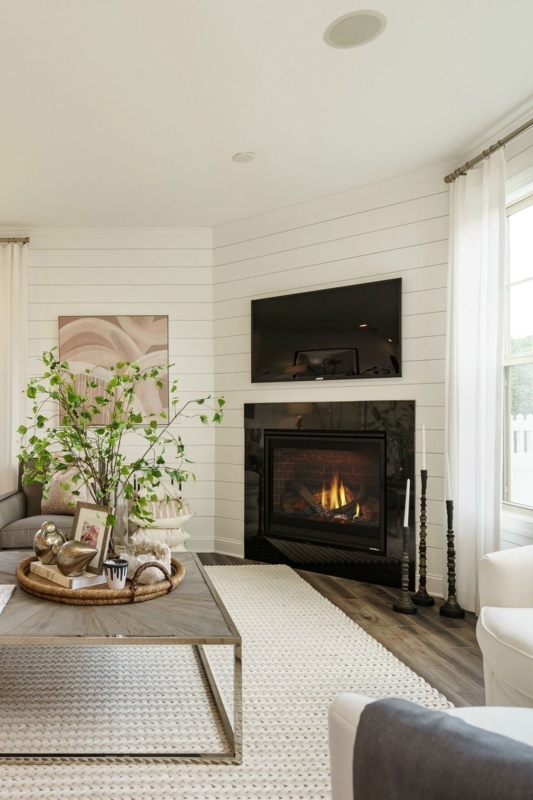 44 Stunning Corner Fireplace Ideas For Your Living Room Design ...