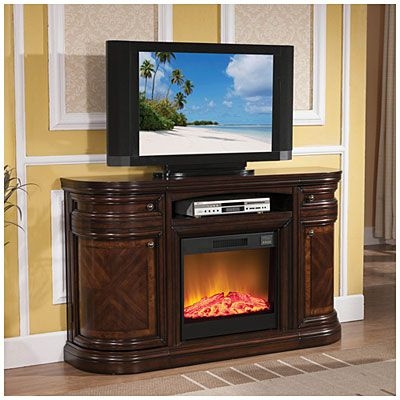 60" Cherry Media Fireplace at Big Lots. | Big lots fireplace, Fireplace ...