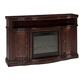 60" Cherry Media Fireplace | Media fireplace, Big lots electric ...