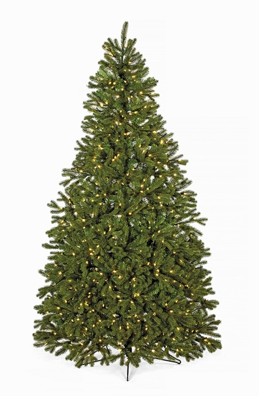 7.5-Foot Half Wall Spruce Christmas Tree with Lights