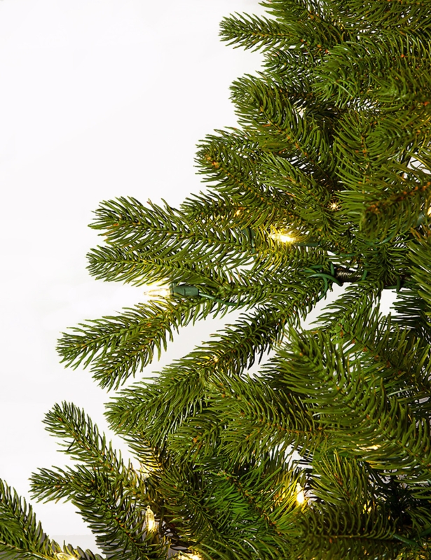 7.5-Foot Half Wall Spruce Christmas Tree with Lights