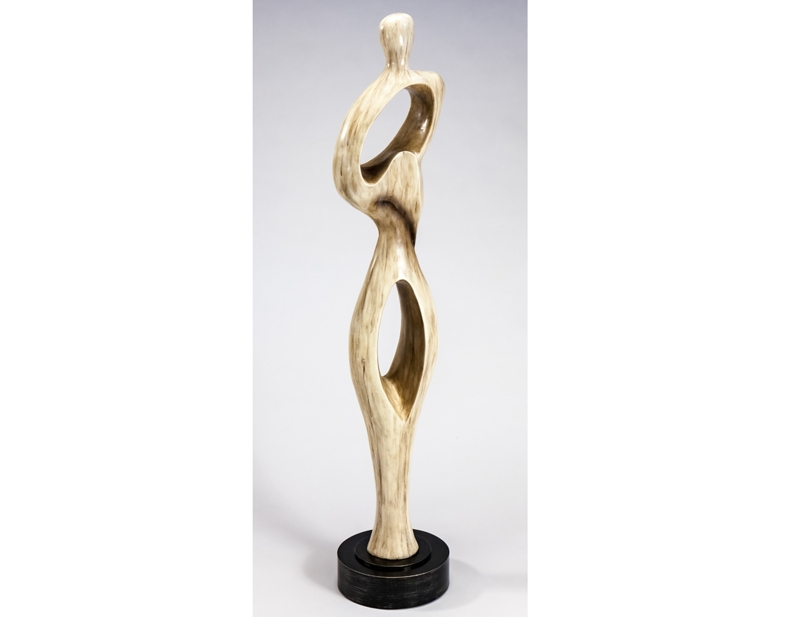 Abstract Wooden Floor Sculpture for Modern Living Rooms