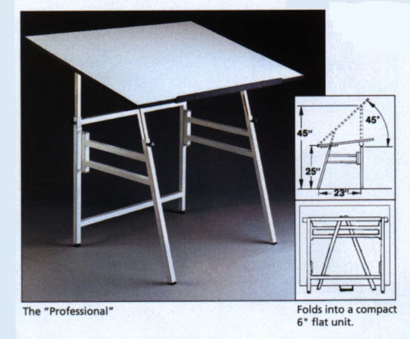Adjustable Portable Drafting Table with Foldable Design