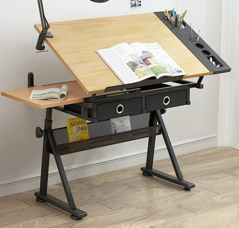 Adjustable Portable Drafting Table with Storage