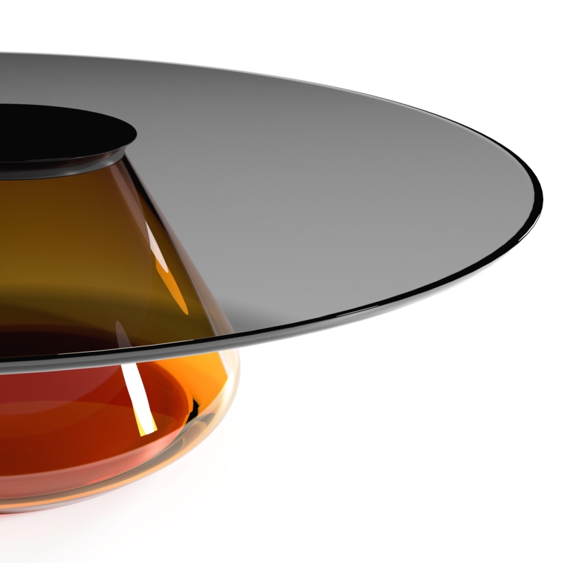 Amber Glass Coffee Tables