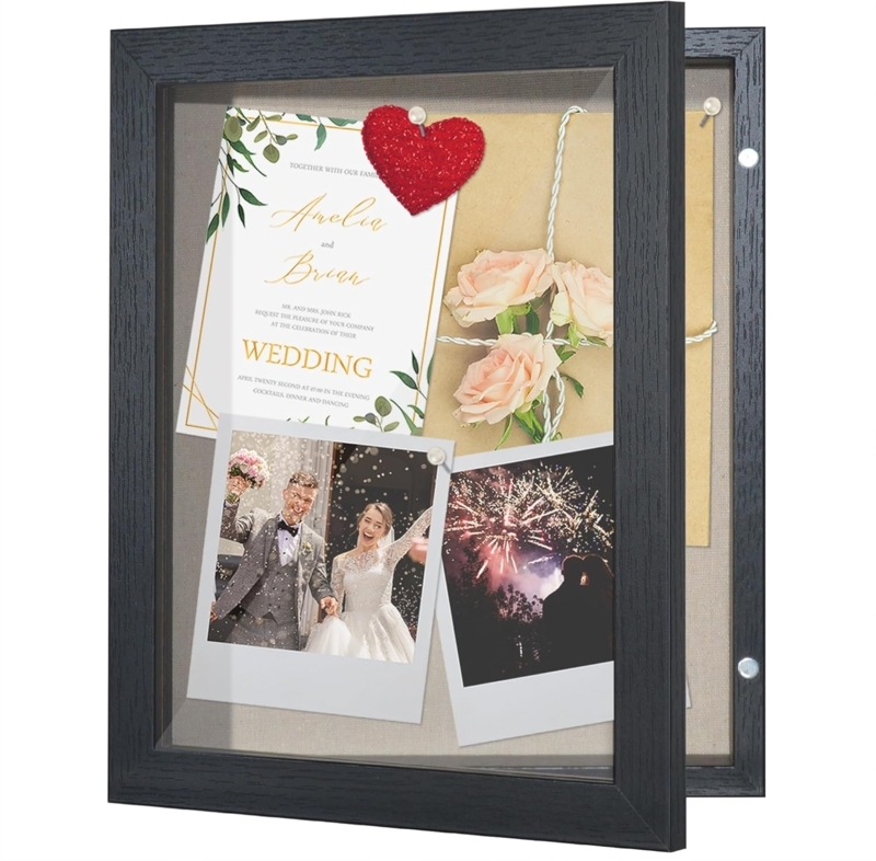 Americanflat Front Opening 8x10 Black Shadow Box Frame