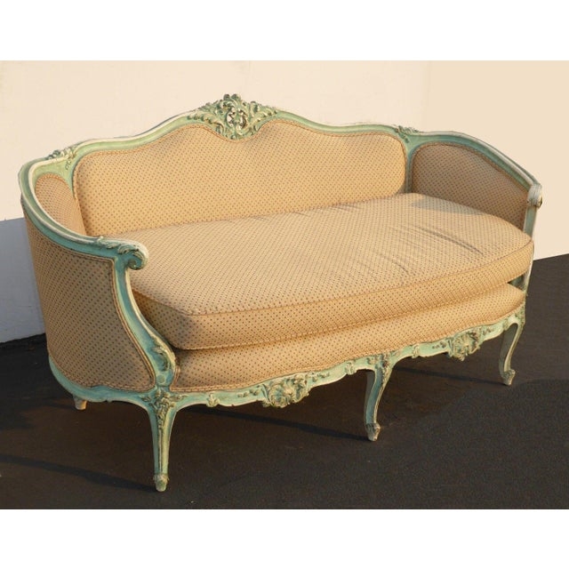 Antique French Provincial Louis XV Rococo Settee