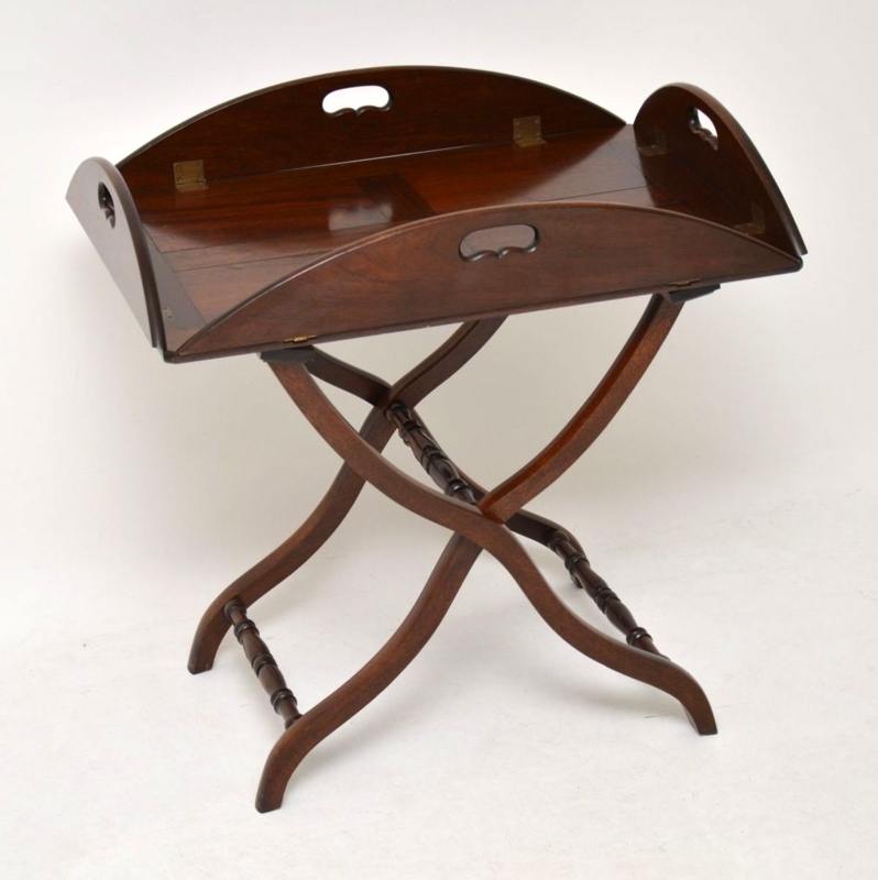 Antique Mahogany Butler's Tray Serving Table
