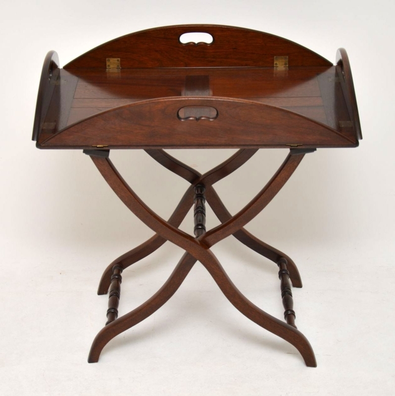 Antique Mahogany Butler's Tray Serving Table