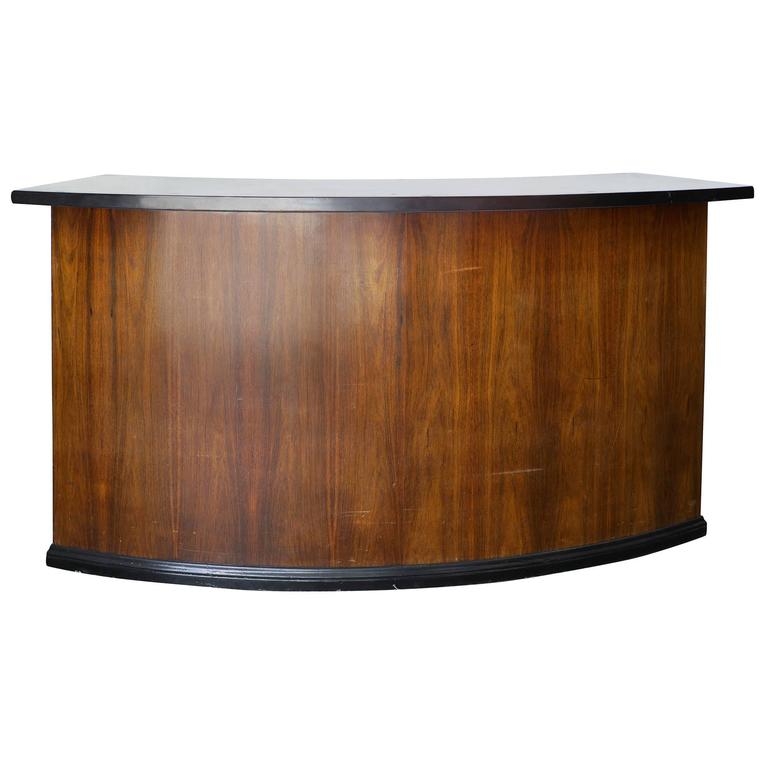Art Deco Curved Mahogany and Black Lacquer Cocktail Bar at 1stDibs ...