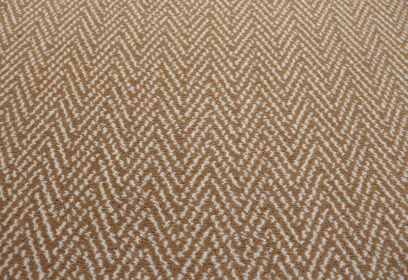 Axminster Wool Winston Herringbone Carpet Dark Beige Ivory