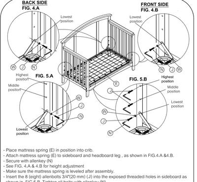 Baby Cache Crib Mattress Brackets