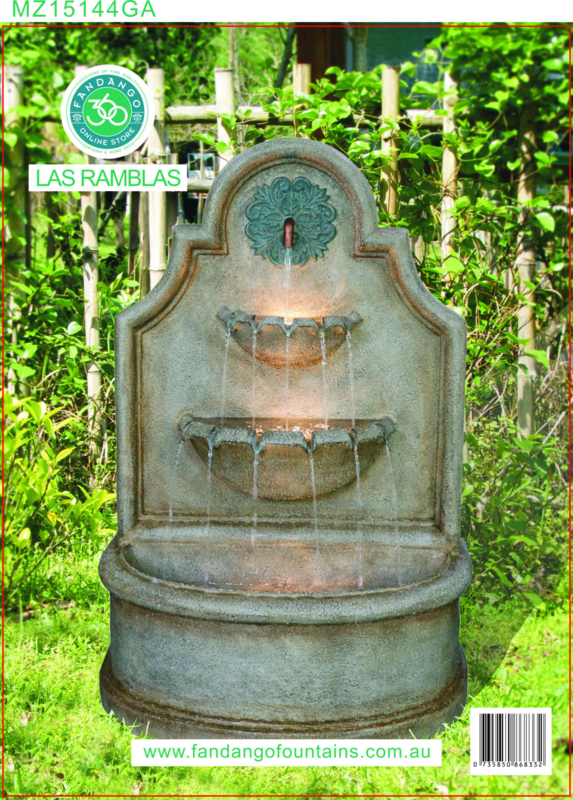 Balboa Spanish Style Outdoor Fountain with Multi-Tier Drops