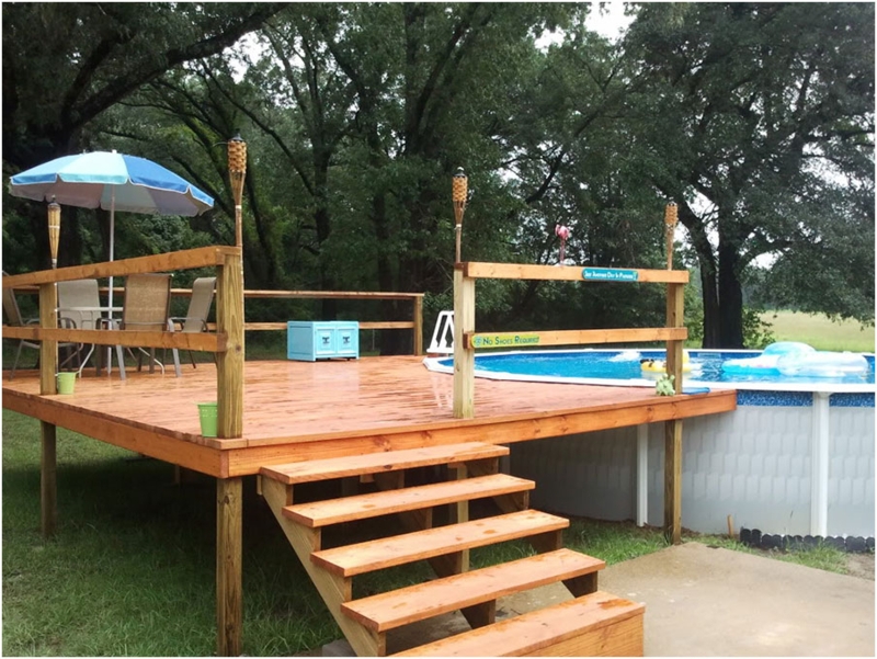 Beautiful Deck Designs for Above Ground Swimming Pools | Interior ...