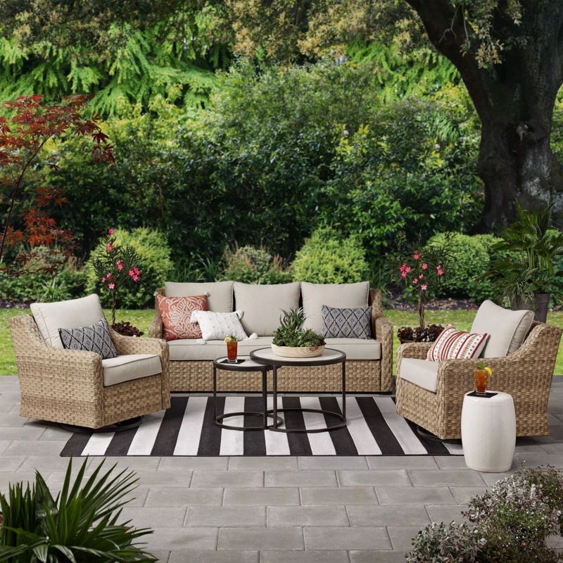 Better Homes Gardens River Oaks Wicker Conversation Set
