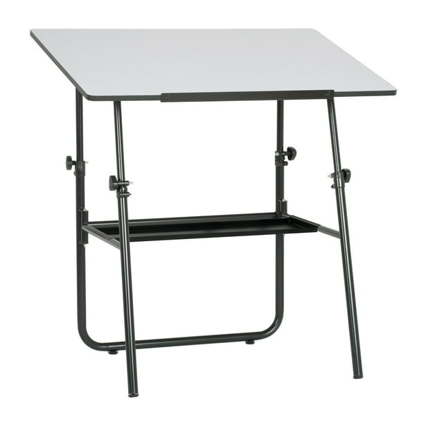 Black Folding Drafting Table with Adjustable Angle