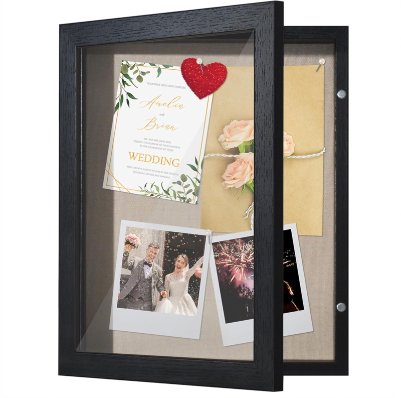 Black Front-Opening 8.5x11 Shadow Box Frame