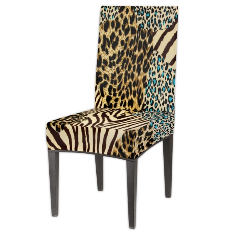 Bold Animal Print Upholstered Dining Chair