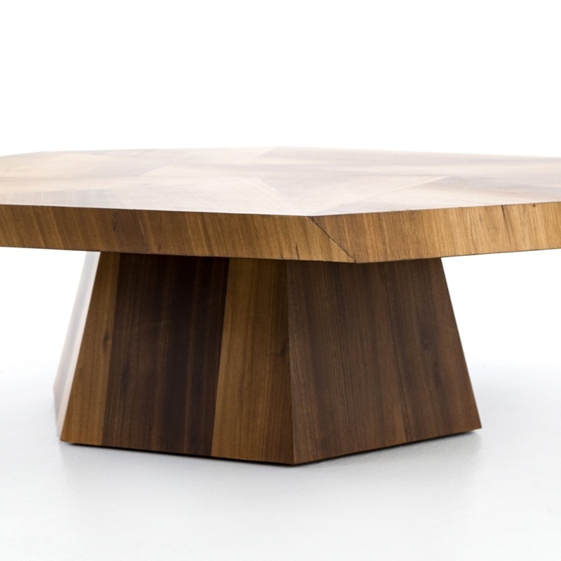 Brooklyn Asymmetrical Wooden Coffee Table Design