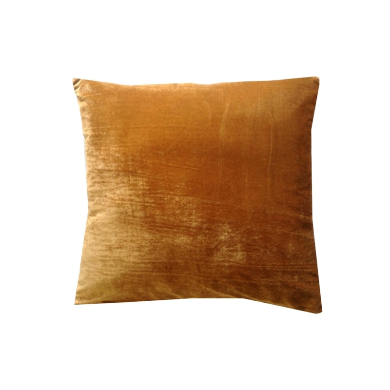 Brown Velvet Pillow for Cozy Bedroom Decor