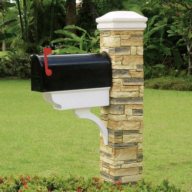 Cast Stone Mailbox Post for Outdoor Elegance