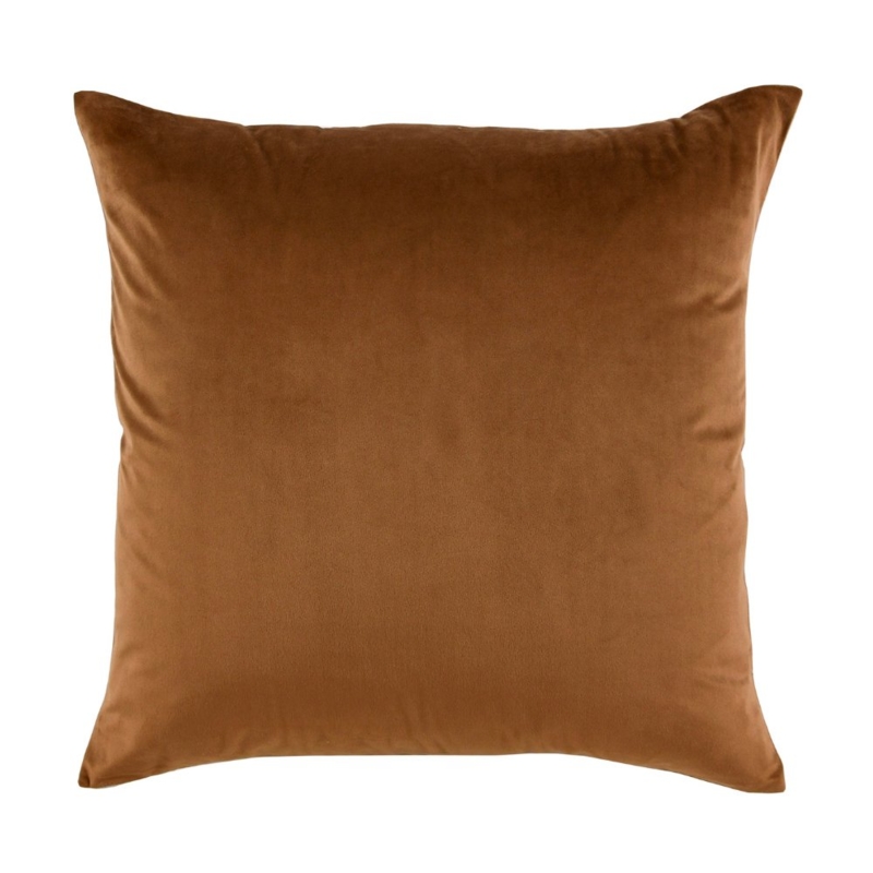 Chestnut Brown Velvet Accent Pillow for Cozy Decor
