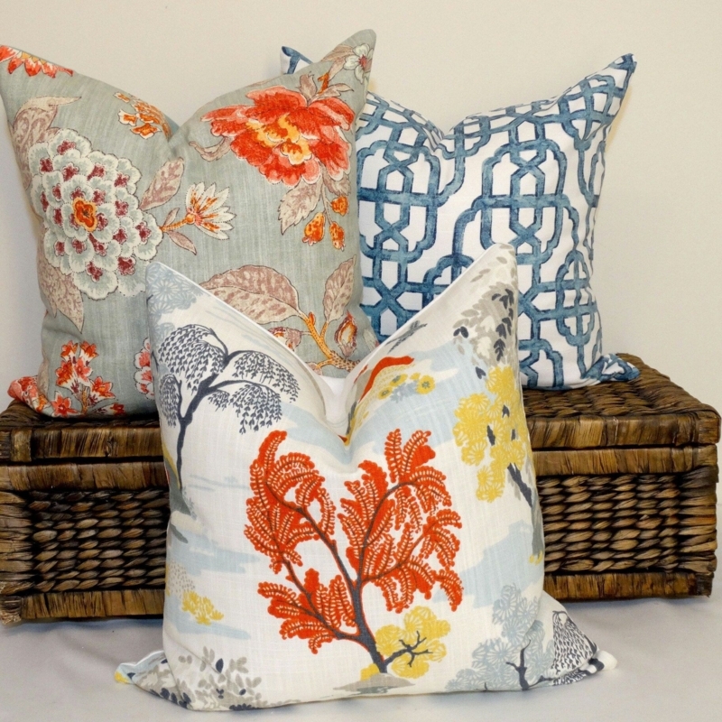 Chinoiserie Chic Asian Toile Decorative Cushions