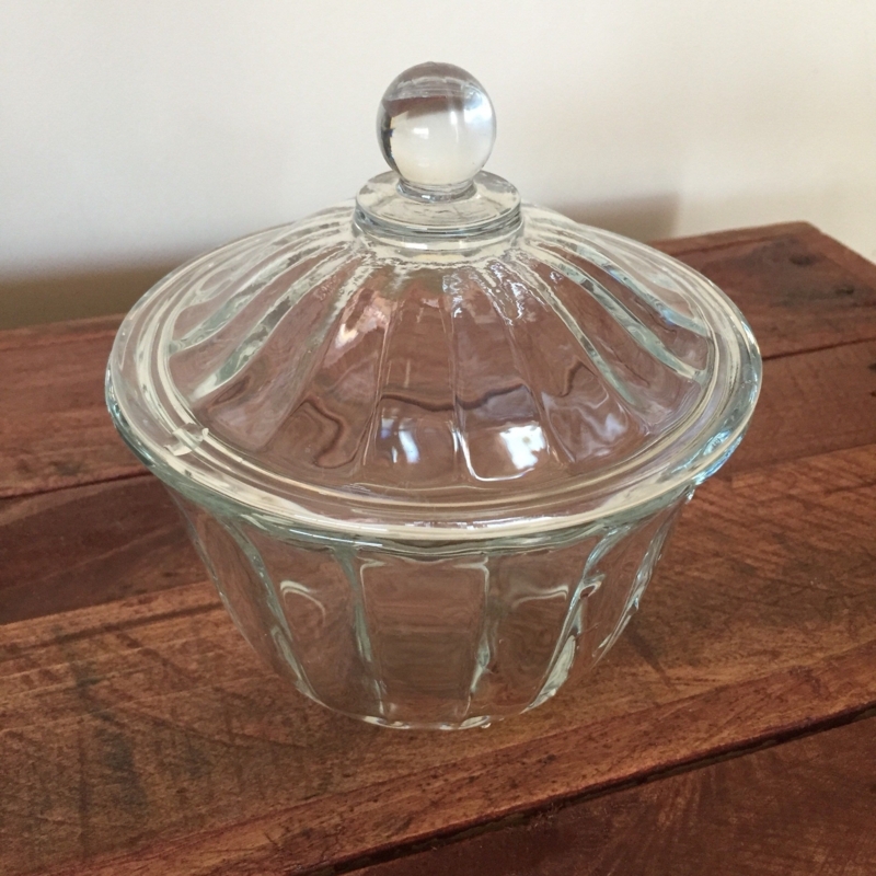 Classic Clear Glass Candy Dish with Lid