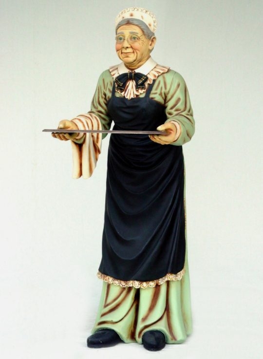 Classic Life-Size Butler Statue for Hotel Decor