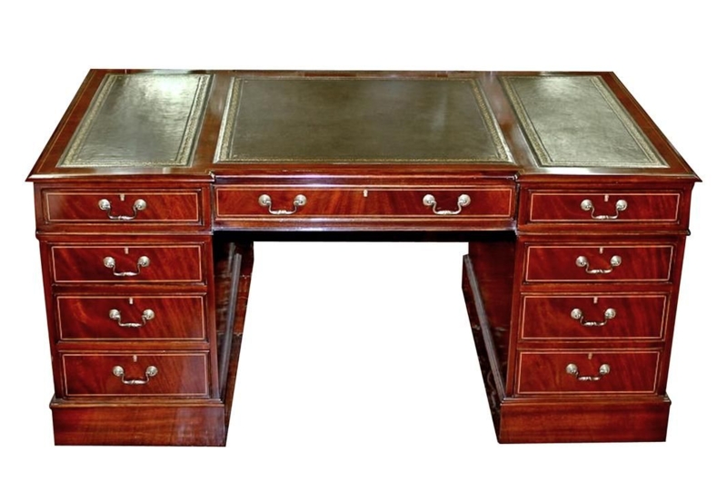 Classic Wooden Two-Sided Executive Desk Design