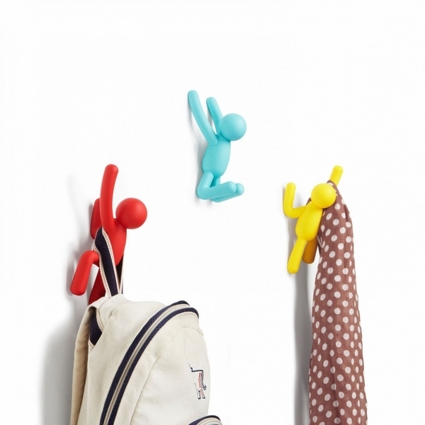 Colorful Funky Wall Mounted Coat Hooks Design