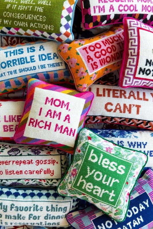 Funny Needlepoint Pillows