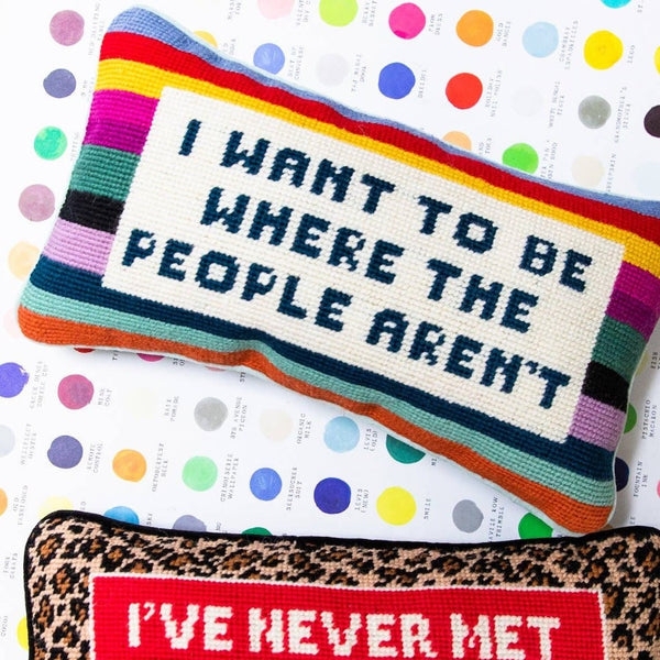 Colorful Funny Needlepoint Throw Pillows