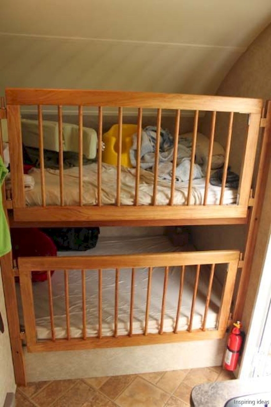 Compact Kids' Wooden Bunk Beds for Small RV Spaces