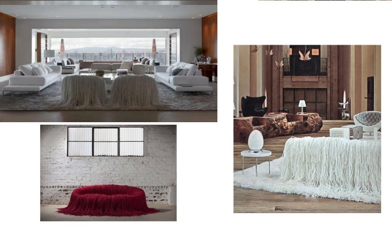 Contemporary Fringed Rope-Covered Sofa Design