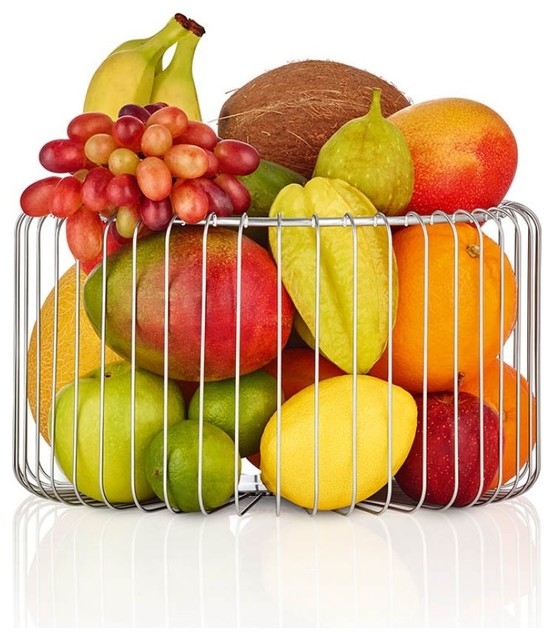 Contemporary Medium Wire Fruit Basket for Kitchen