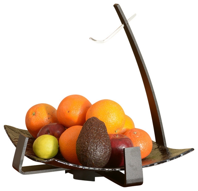 Contemporary Metal Pomona Fruit Holder Bowl