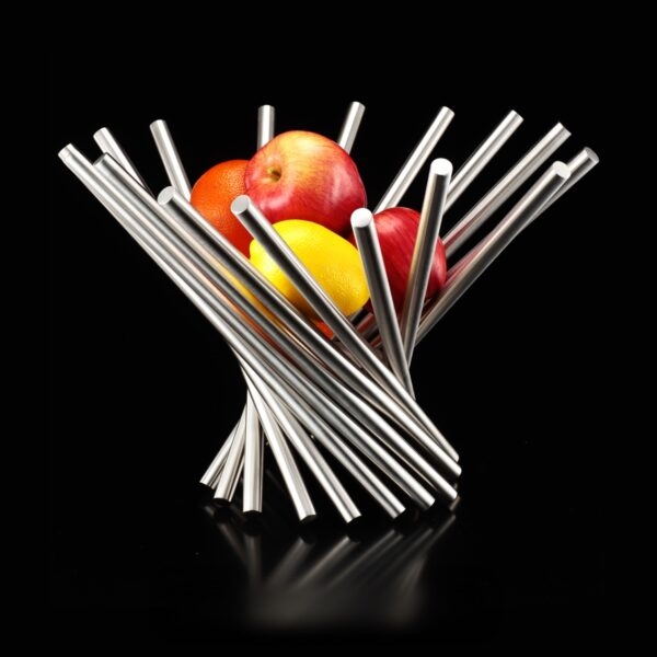 Contemporary Stainless Steel Modern Fruit Bowl Design