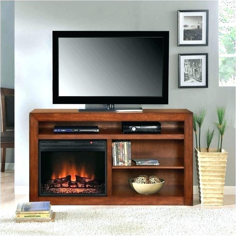 Corner Fireplace TV Stand with Storage Shelves