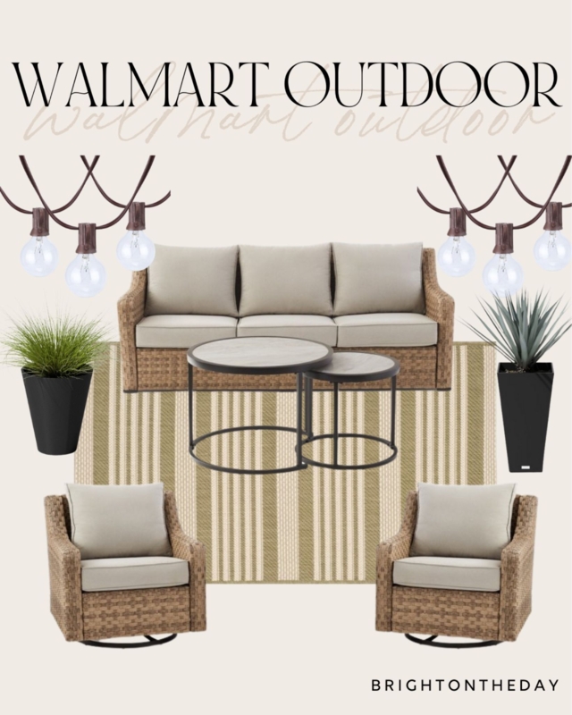 Cozy Neutral Walmart Outdoor Patio Furniture Set