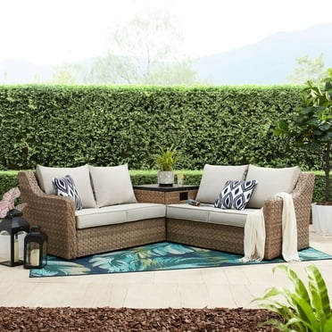 Cozy Outdoor Wicker Conversation Patio Set