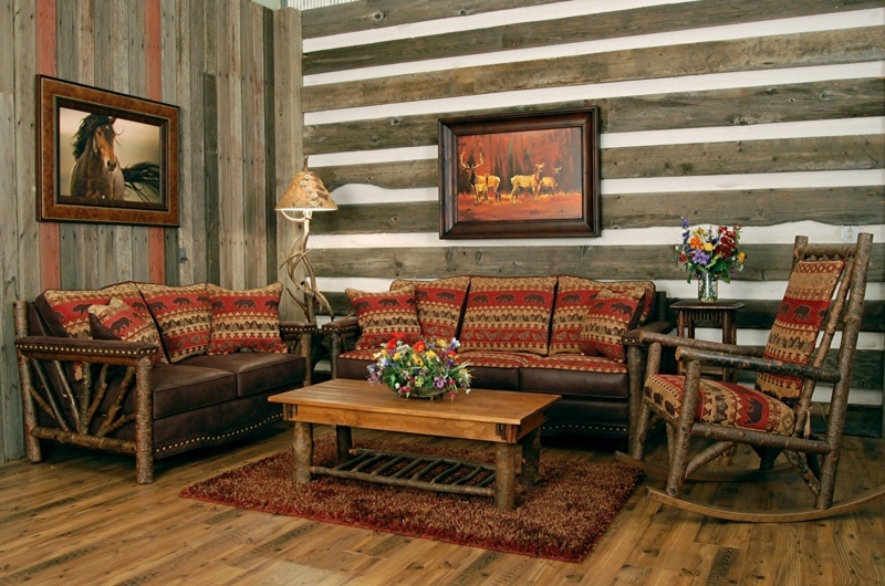 Cozy Rustic Cabin Living Room Furniture