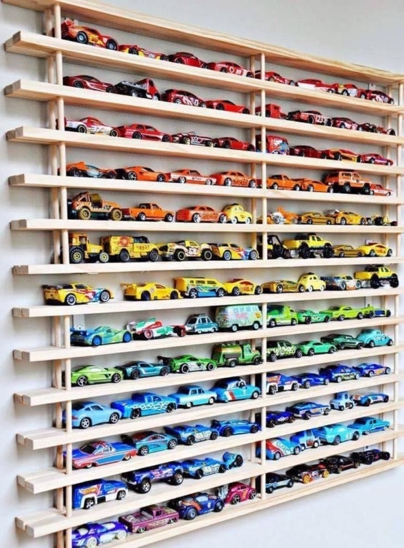 Creative Wall-Mounted Toy Car Display Shelves
