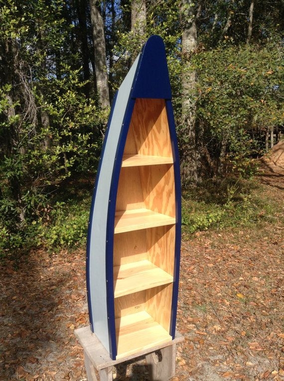 Custom Canoe Bookshelf Nautical Boat Design