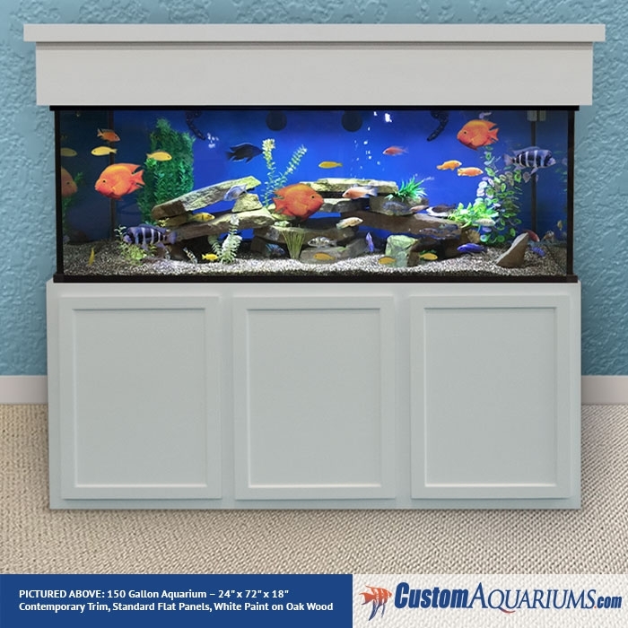 Custom White Aquarium Stand for 150 Gallon Tank