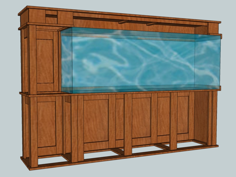 Custom Wooden Aquarium Stand and Cabinet Design