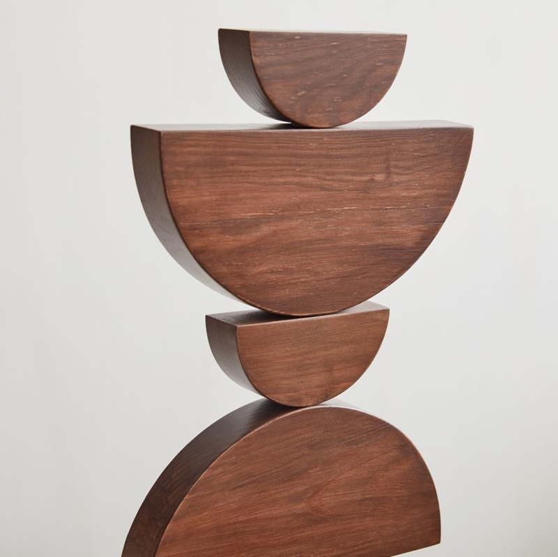 Diego Olivero Wooden Geometric Floor Sculpture