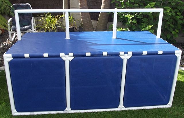 DIY Outdoor Swimming Pool Platform with Safety Rail