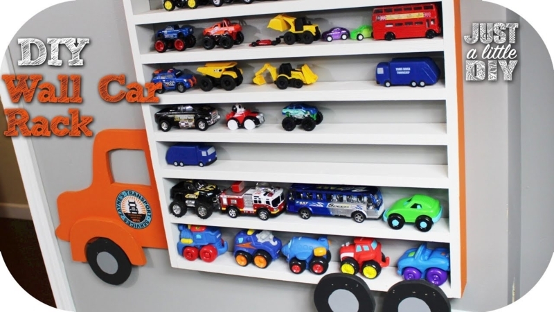 DIY Wall-Mounted Toy Car Storage Rack