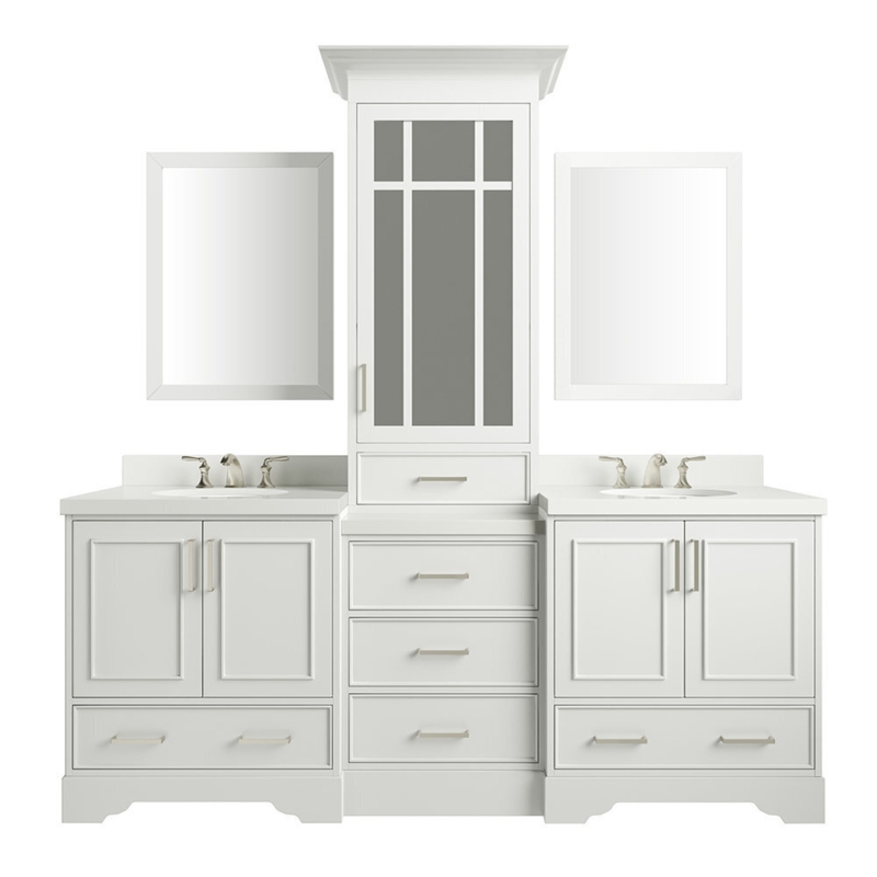 Double Sink Vanity With Middle Tower | Foter